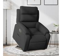 Willood Sillón Eléctrico Reclinable Elevable, Silla con Respaldo, Sillón Orejero Ajustable, Asiento para Personas Mayores, Tela Negro