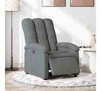 Willood Sillón Reclinable Eléctrico, Silla con Respaldo Reposabrazos, Sillón de Relax Descanso, Asiento Ajustable para Ancianos, Tela Color Gris Oscuro