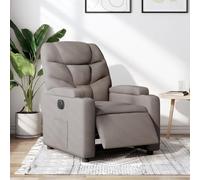 Willood Sillón Reclinable Eléctrico, Silla con Respaldo Reposabrazos, Sillón de Relax Descanso, Asiento Ajustable para Ancianos, Color Taupé