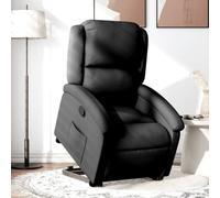 Willood Sillón Reclinable Elevable, Silla con Respaldo Reposabrazos, Sillón de Relax Descanso, Asiento Ajustable para Ancianos, Tela Color Negro