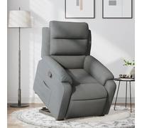 Willood Sillón Reclinable Elevable, Silla con Respaldo Reposabrazos, Sillón Orejero Ajustable, Asiento para Personas Mayores, Tela Gris Oscuro