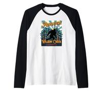 Willow Cr alifornia USA Sasquatch Bigfoot Pie Grande Camiseta Manga Raglan