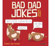 Willow Creek Press, Bad Dad Jokes 2027 - Mini calendario de pared de 7 x 7 pulgadas
