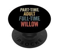 Willow Personalized Retro Girls Part-Time Willow Name PopSockets PopGrip Adhesivo