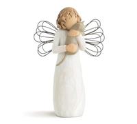 Willow Tree Figura de ángel con Gatito, Home & Navidad Deco, Enesco | Figura de ángel pintada a mano que celebra la amistad, la naturaleza y las bendiciones cotidianas esculpidas por la artista