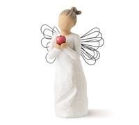 Willow Tree Figura de ángel con Manzana, Home Deco, Enesco | Símbolo de protección, orientación y comodidad, fundido a partir de una talla original de Susan Lordi