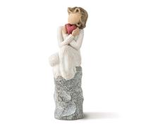 Willow Tree Figura de niña con Corazon sentada, Home Deco, Enesco