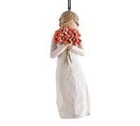 Willow Tree Figura de niña con Flores para Colgar, Home Deco, Enesco