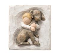Willow Tree Hug Placa, esculpida a mano con relieve