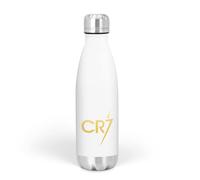 WillowGifts CR7 Botella de agua de aluminio para la escuela, niños, jóvenes, fútbol, Portugal, deportista, deportes, copa mundial, atleta, pequeño regalo (blanco)