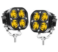 Willpower 2 Pcs faro led trabajo 3 pulgadas 40W luz blanca foco led 12v para SUV UTV ATV todoterreno Camión Moto Barco