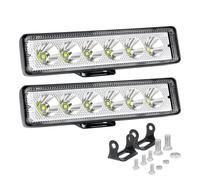 Willpower 2pcs 15cm 18W Focos Led Tractor Super Inteligente Faros Led Trabajo 12V 24V Unica Fila IP67 Impermeable Haz Puntual Luz de Niebla 6000K Barra Led Coche 4x4 Vehículo Camión Off-Road Barco