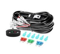 Willpower Arnés de Cableado de Barra LED, 12V 40A 18AWG Cambiar Entre Diferentes Modos Kit de Cableado Interruptor Relé de Fusible ON-Off Cables para Lámpara Trabajo Faro 4x4 Coche Camión (2 Luces)