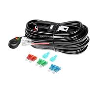Willpower Arnés de Cableado de Barra LED, 24V 40A 18AWG Kit de Cableado Arnés del Interruptor Relé de Fusible ON-Off Cables para Lámpara Trabajo Faro 4x4 Coche Camión (1 Luz)