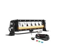 Willpower Barra LED 33cm 13'' 40W Barra de Luz LED 12V 24V Unica Fila Con 18AWG Arnés de Cables Barras Luminosas LEDs para 4x4 Tractor Coche Camion Barco Offroad, 6000K Bianco, IP67 Impermeabile