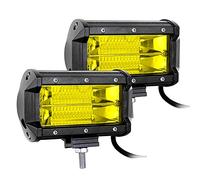Willpower Focos Led Tractor 13cm 5" 72W 12V 24V Faro de Trabajo 4x4 | 2PCS Faro Antiniebla Luz IP67 Impermeable, 3500K Ámbar, para Coche Camion Quad SUV ATV UTV Offroad Barco