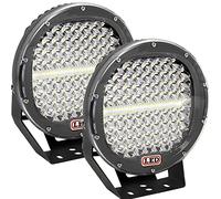 Willpower Focos Led Tractor 23cm 9" 294W 12V 24V Faro de Trabajo 4x4 | 2PCS Faro Antiniebla Luz IP67 Impermeable, Negro, 6000K Blanco, para Coche Camion Quad SUV ATV UTV Offroad Barco