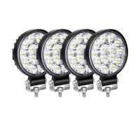 Willpower Focos Led Tractor 8cm 3.2" 42W 12V 24V Faro de Trabajo Mini 4x4 | 4PCS Faro Antiniebla Luz IP67 Impermeable, 6000K Blanco, para Coche Camion Quad SUV ATV UTV Offroad Barco