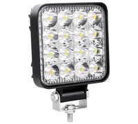 Willpower Focos Led Tractor 8cm 3.3" 48W 12V 24V Faro de Trabajo Mini 4x4 | Faro Antiniebla Luz IP67 Impermeable, 6000K Blanco, para Coche Camion Quad SUV ATV UTV Offroad Barco