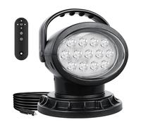 Willpower Imán Foco de Busqueda 39W Lámpara Trabajo LED Portatil Luz 12V | Faro LED Estroboscópica 12V 24V, Encendedor, Telecomando, Rotatorio 360°, Spotlight para 4x4 Tractor Coche Camion Quad Barco