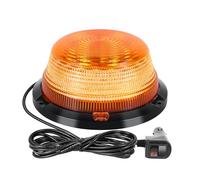 Willpower Luz Estroboscópica Rotativa, 6.3 pulgadas 90 LED Ámbar, con Magnética 12 24V, Faro Baliza de Advertencia de Emergencia para Camión Vehículo Elevadora Tractor Carros de Golf UTV Auto Coche