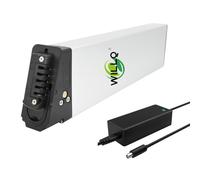 WILLQ Batería Bicicleta eléctrica Plegable 36V 8Ah 10,4Ah 12,5Ah 15Ah 17,5Ah Batería de Iones de Litio integrada 36 V para Motor de Scooter de 50W 250W 350W 500W 650W,L430mm,36V10.4Ah
