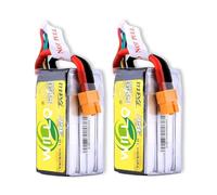 WILLQ Batería LiPo de 14,8 V 1550 mAh 4S 95C con Conector XT60 para Drones de Carreras FPV. Batería de Repuesto/Adicional. Paquete de 2 Unidades.