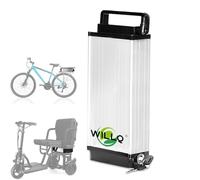 WILLQ Batería Litio 36V 8Ah 10Ah 12Ah 15Ah para portabultos Trasero Bicicleta eléctrica batería 36 voltios para Kit Motor de Repuesto de Patinete eléctrico 100W 250W 350W 540W,36v12ah