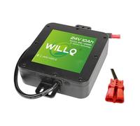 WILLQ Batería Recargable Iones Litio 24V 6Ah 8Ah 10Ah 12Ah para Silla Ruedas eléctrica Motores Scooters Movilidad Plegables de 0 a 288 W con Conector Anderson o GX20,Anderson,24V12Ah