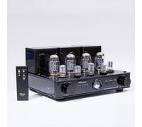 Willsenton R8 KT88/EL34 - Amplificador de tubo de 4 amplificadores integrados de potencia para auriculares, medidor básico reemplazable (negro)