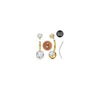 WillTen Piercing para ombligo de titanio de 6/8/10/12/14/16 mm, barra corta y larga, circonita cúbica de titanio G23, anillo de piercing para ombligo, plata y oro con cono para curar pieles sensibles