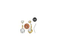 WillTen Piercing para ombligo de titanio de 6/8/10/12/14/16 mm, barra corta y larga, circonita cúbica de titanio G23, anillo de piercing para ombligo, plata y oro con cono para curar pieles sensibles
