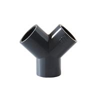 WILLWA Conector en T de PVC Junta de Tubo de Suministro de Agua Y Accesorios de tubería de Acuario de plástico de Tres vías Inclinados de Tres Horquillas (Color : G, Size : 32mm(2pcs))