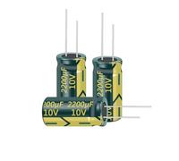 Willwewon Condensadores electrolíticos de aluminio de alta frecuencia 20psc 10 V 2200UF 10 x 20 mm (0,39 x 0,79 pulgadas) de alta frecuencia para TV, monitor LCD, juego