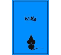 Willy: Blaues Notizbuch mit Mäusemotiv | A5 | kariert | 120 Seiten | Softcover