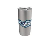 Willy Wonka and the Chocolate Factory Blue Logo Vaso térmico de acero inoxidable de doble pared