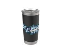 Willy Wonka and the Chocolate Factory Blue Logo Vaso térmico de acero inoxidable de doble pared