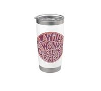 Willy Wonka and the Chocolate Factory Circle Logo Vaso térmico de acero inoxidable de doble pared