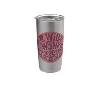 Willy Wonka and the Chocolate Factory Circle Logo Vaso térmico de acero inoxidable de doble pared