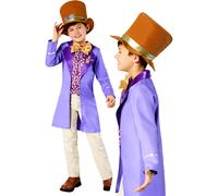 Willy Wonka Charlie Y La Fábrica De Chocolate Disfraz Oficial Para Niños