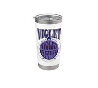 Willy Wonka & the Chocolate Factory Violet Logo Vaso térmico de acero inoxidable de doble pared