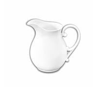 Wilmax Jarra blanca de 830 ml, jarra de porcelana para bebidas frías y calientes, boquilla ancha, alta calidad, para el hogar, gastronomía, jarra de té, caja de regalo