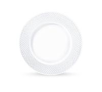 Wilmax - Platos - 6 unidades, 25,5 cm de diámetro, platos blancos de porcelana, aptos para lavavajillas, platos de desayuno, platos de pastel, en elegante caja de regalo