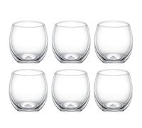 Wilmax - Vasos de cristal - 530 ml - Juego de 6 vasos para agua, zumo, limonada, té, café helado, cócteles, vasos de agua, vasos de zumo, aptos para lavavajillas