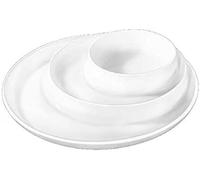 Wilmax WL-992691/A - Plato dividido (porcelana, 25,5 cm), color blanco