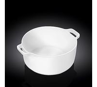 Wilmax WL-997034/A - Fuente de porcelana con asa, 15,5 cm de largo, 6,5 cm de altura, 510 ml de capacidad, color blanco