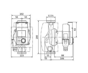 Wilo Nassläufer-hocheffizienzpumpe Stratos Pico Plus 25/0,5 -4 , G11/2 , 20W