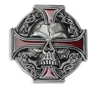 WILsem Hebilla de cinturón de Esqueleto de Calavera Accesorios de cinturón Estilo Vaquero Hebilla de cinturón Lisa Estilo Punk Rock