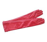 WILsem Nuevo Guantes de Fiesta de Noche de ópera para Mujer, Guantes Largos hasta el Codo de Piel