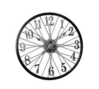 WILsem Reloj de pared de metal con forma de rueda de bicicleta creativa, vintage, grande, para sala de estar, relojes colgantes, interior, moderno, decoración del hogar, horologe